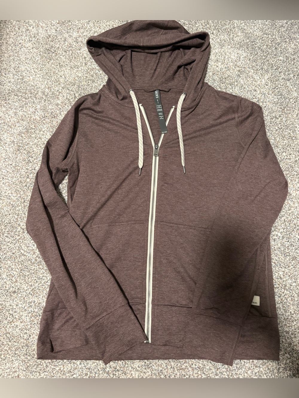 Vuori Halo Performance Hoodie Small Brown
